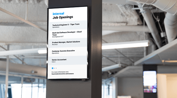 Deliver Timely HR Updates With Digital Signage