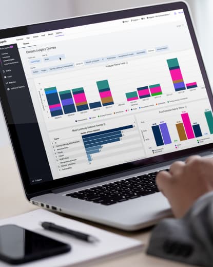 Insights dashboard on laptop