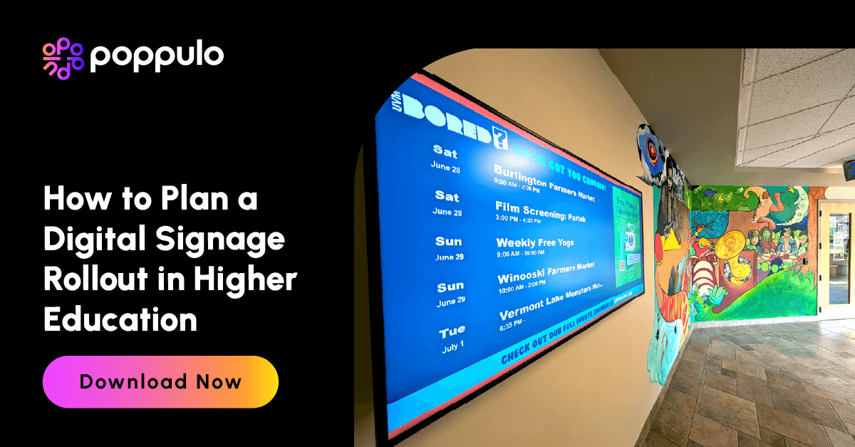 How to Plan a Digital Signage Rollout in Higher Education
